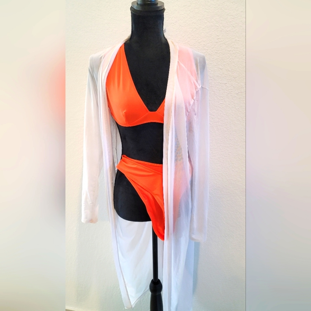 White Swimsuit Cover Up